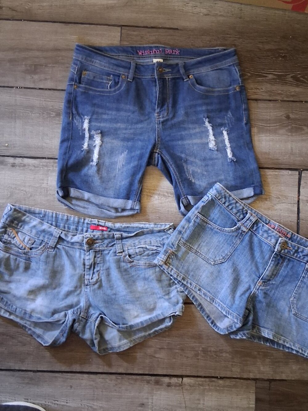 Lot of 3 Jean Shorts Bongo Arizona Wishful Park Size 11 30/31" waist